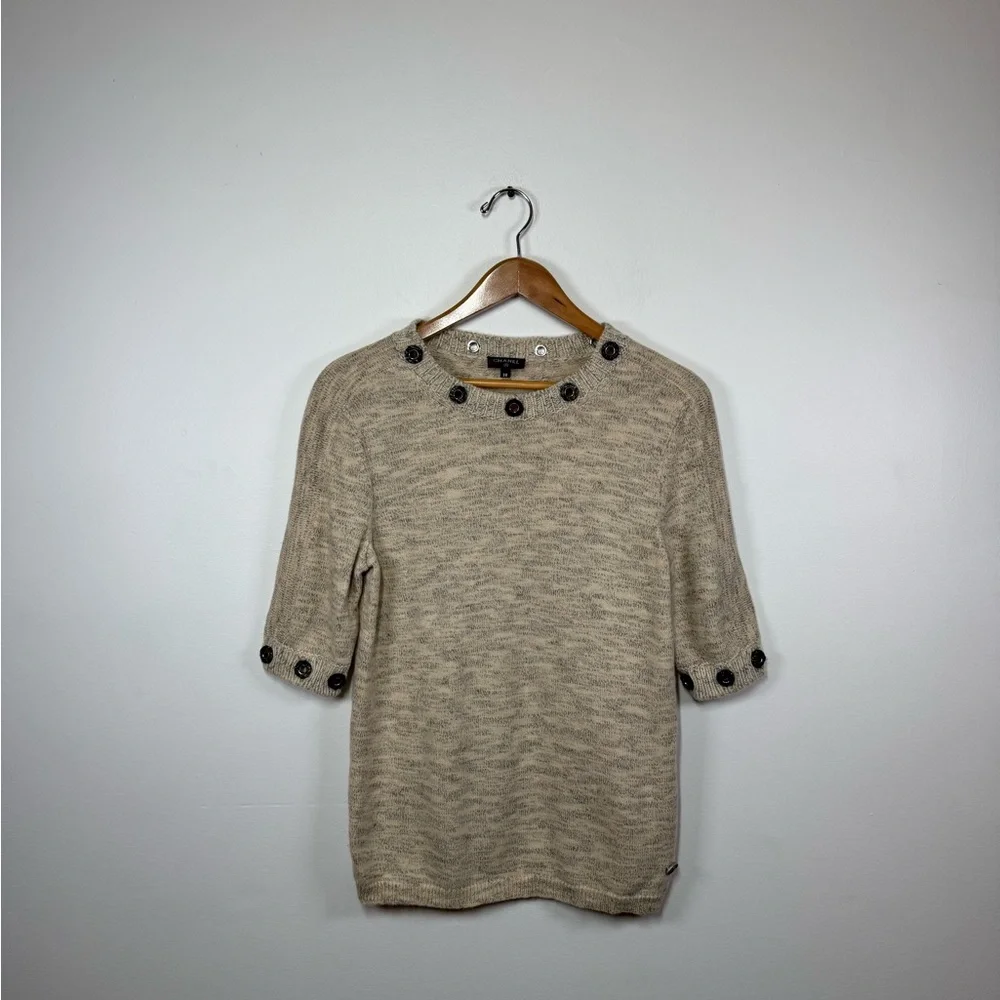 Chanel Cashmere Wool Blend Short Sleeves Sweater‎ 38